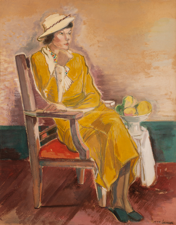 이인성, <노란옷을 입은 여인상>, 1934