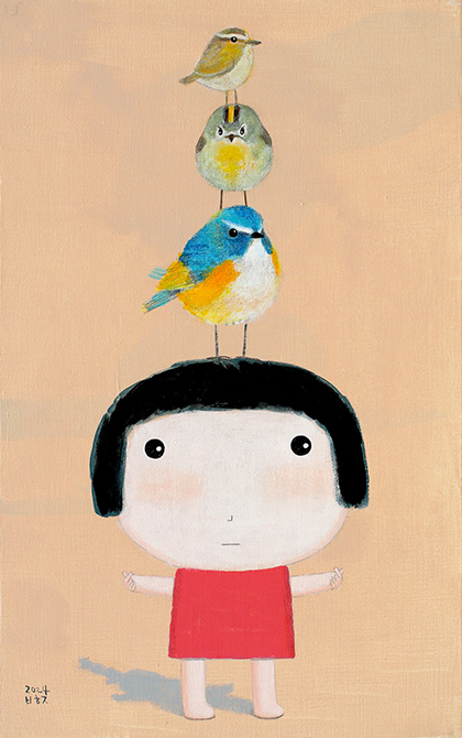 박형진_새들이랑 With the birds_2024_acrylic on canvas_53x33