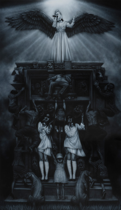 천국의문 The Gate of Heaven, 2026, acrylic on canvas, 450x259cm