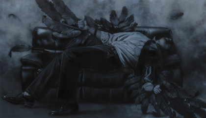 이카루스 Icarus, 2022, oil on canvas, 259x450cm